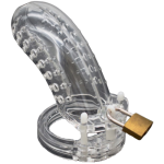 Cage de chasteté en plastique transparent FX L