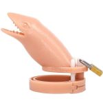 Cage de chasteté en plastique beige L