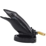 Cage de chasteté noir l'alligator Large