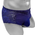 Culotte dentelle florale pochette pénis