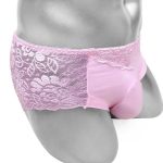 Pochette pour pénis avec culotte en dentelle florale