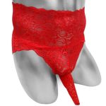 Dentelle fleurie slip avec gaine pénienne