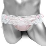 Culotte Sissy à carreaux et nœuds papillon