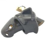 Cage de chasteté en silicone noir L'enclos