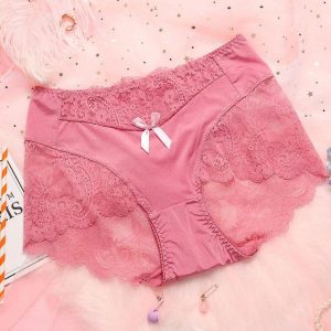 culotte taille haute en dentelle