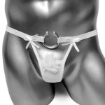 Culotte string transparente fleurie