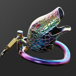 Cage de chasteté Serpent Arc-en-ciel